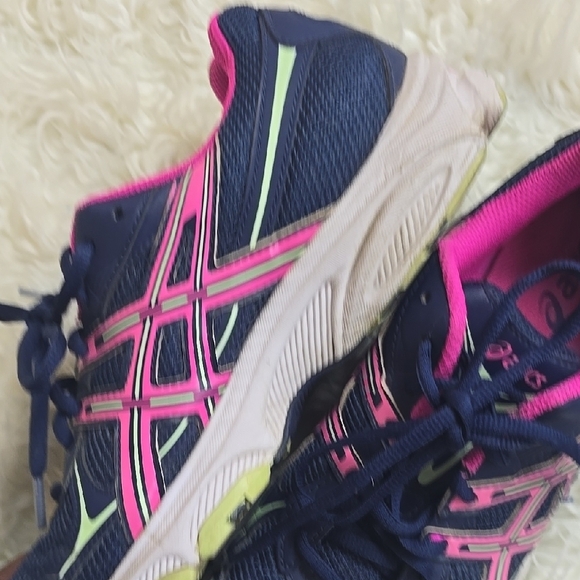 Asics Athletic Shoes Blue and Pink with Breathable Mesh - Picture 4 of 8